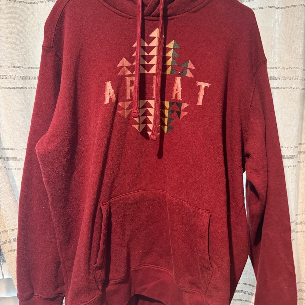 Ariat Burgundy Hoodie with Triangle Pattern